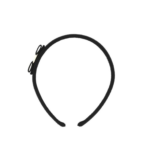 Salvatore Ferragamo Women Black Cotton Blend Hair Band